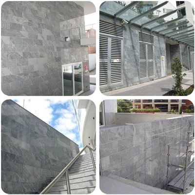 Dinding Eksterior Granit Abu-abu