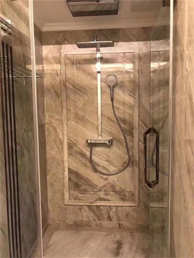 Ubin Kamar Mandi Marmer yang Dipoles