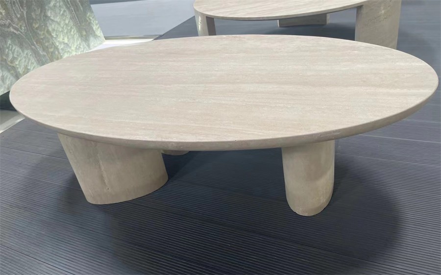 Meja Makan Travertine