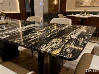 Granit Hitam Dengan Urat Emas Untuk Desain Interior Mewah